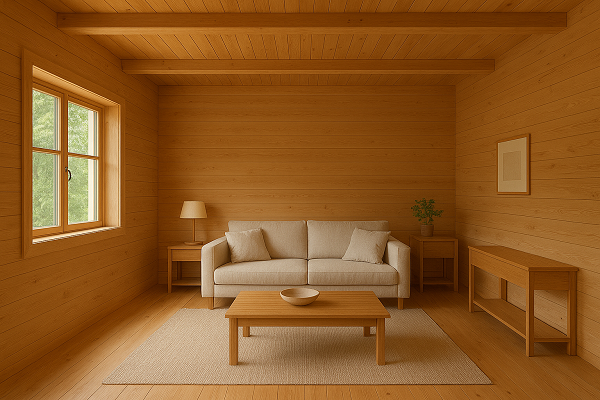 تیم طراحی و اجرای بازسازی خانه با چوب در محل پروژه