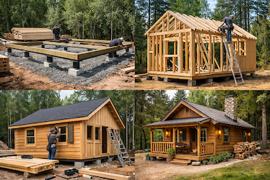 راهنمای کامل ساخت خانه و کلبه چوبی با انتخاب چوب مناسب